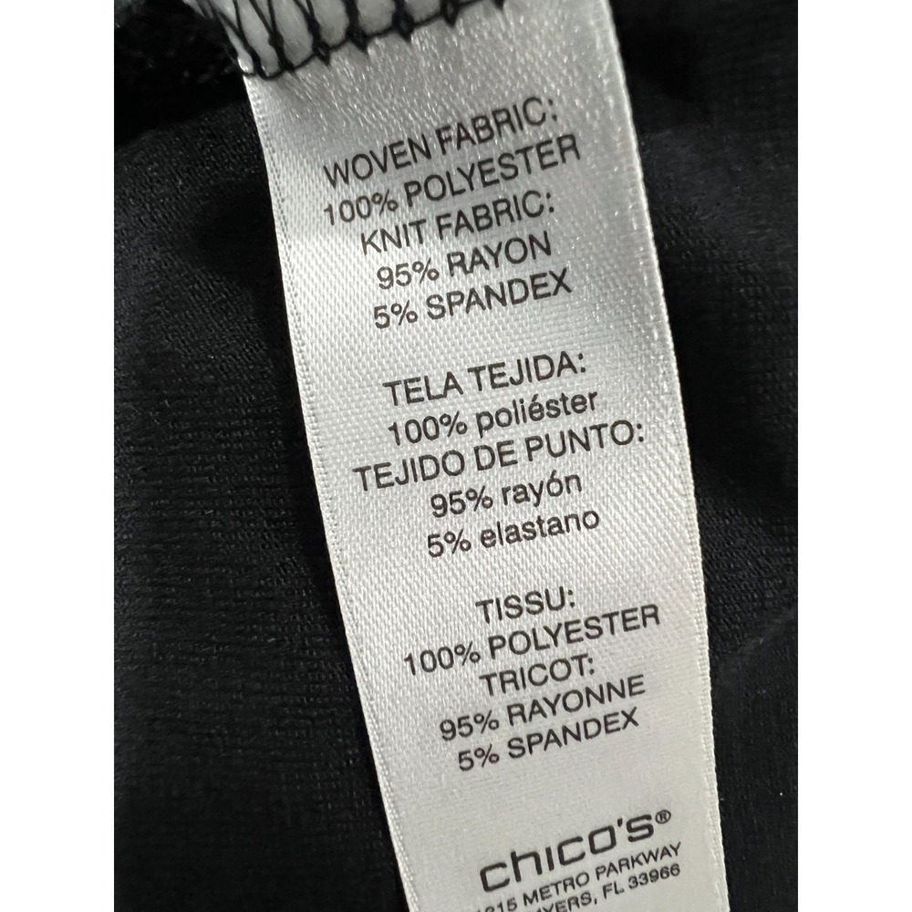 Chicos Easywear‎ Double Layered Tank Shell Sleeveless Top Size 2 Large NEW - Picture 5 of 5